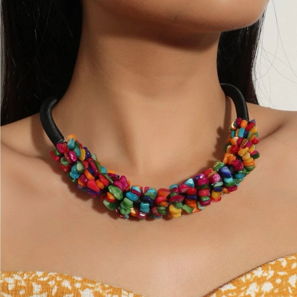 Natural Multicolored Shell Necklace